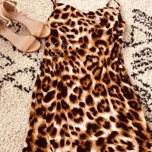 Animal Print Slip Dress.